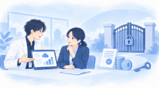 研究者が技術を携えて現場の利用者と対話する様子